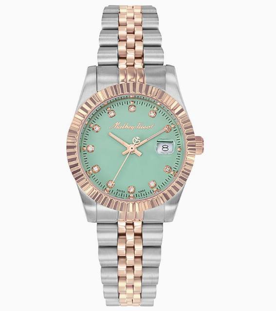Mathey-Tissot Mathy III Quartz Green Dial Ladies Watch-32mm