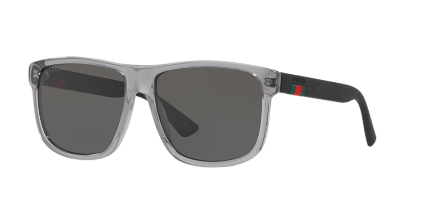 Gucci Grey Rectangular Polarized Men's Sunglasses