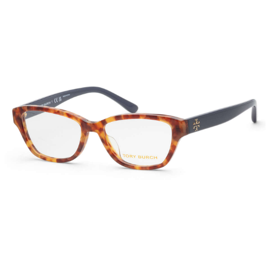 Tory Burch Women's Orange Rectangular Opticals