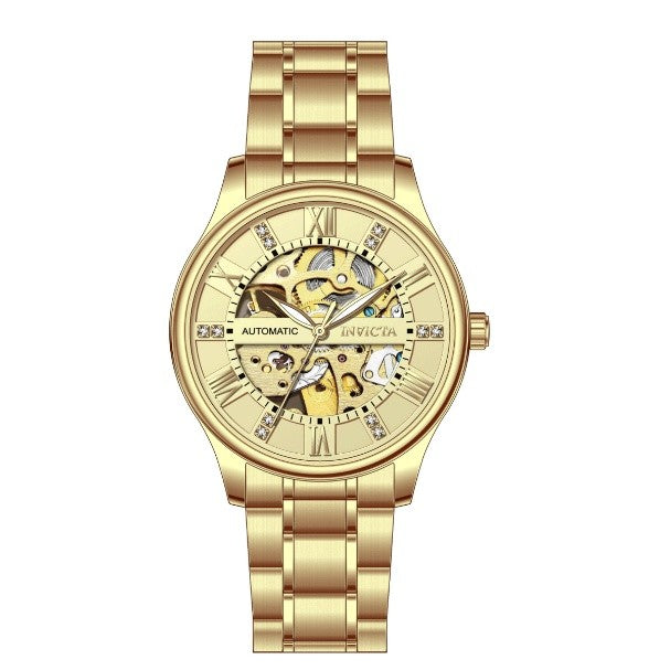 Invicta Objet D Art Automatic Men's Watch w/ Skeleton Dial - 40mm, Gold