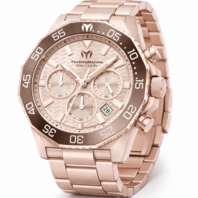 TechnoMarine Mare Vivo Men's Watch - 44mm, Rose Gold