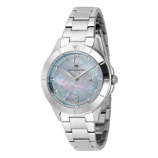 TechnoMarine Luna Tides Women's Watch w/ Mother of Pearl Dial - 33mm, Steel