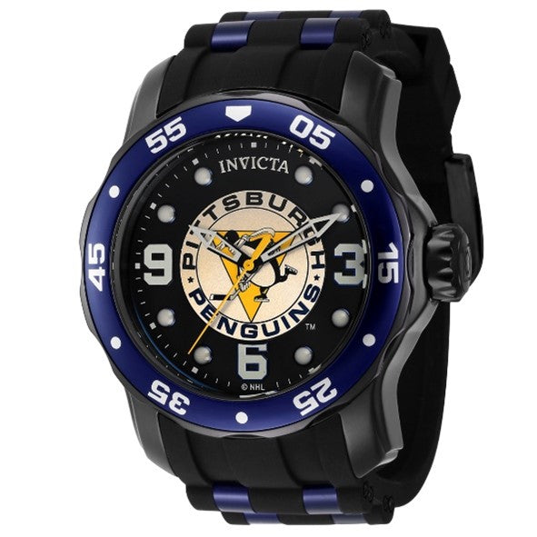 Invicta NHL Pittsburgh Penguins Men's Watch - 48mm, Black, Blue