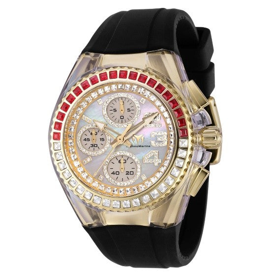 TechnoMarine Cruise Glitz Women's Watch w/ Mother of Pearl Dial - 40mm, Black