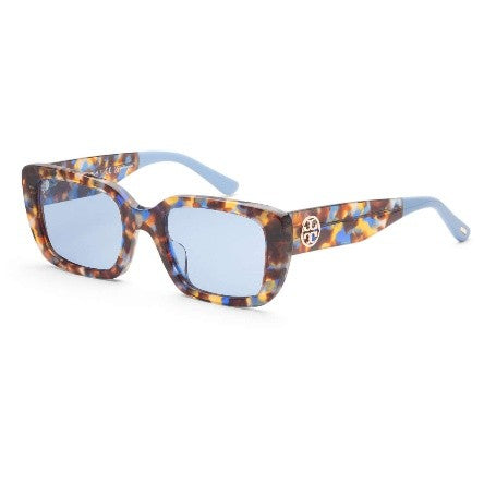 Tory Burch Women's Blue Rectangular Sunglasses