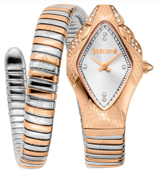 Just Cavalli Snake Quartz Silver Women's Watch