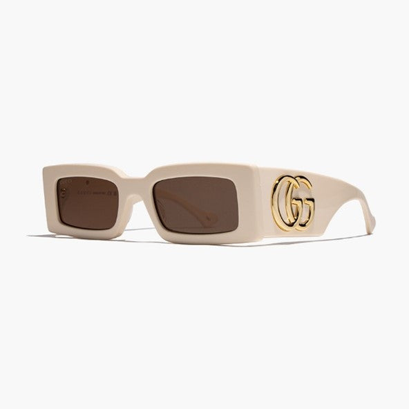 Gucci Brown Rectangular Ladies Sunglasses