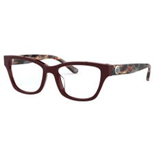 Tory Burch Women's Red Rectangular Opticals