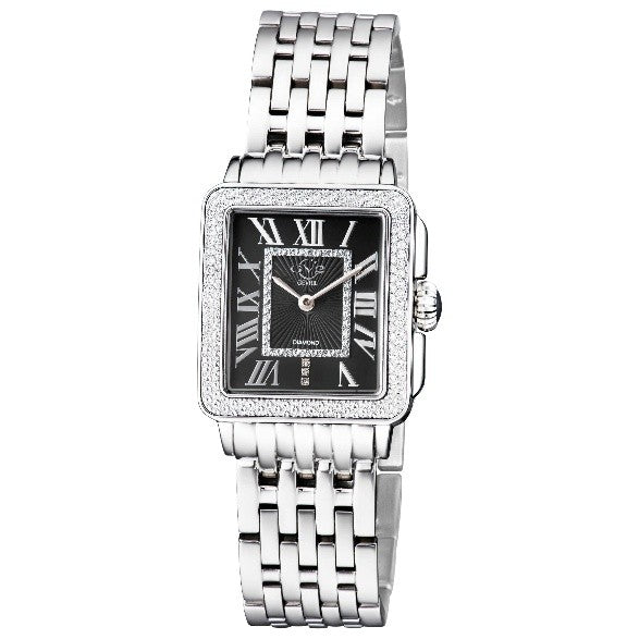 GV2 by Gevril Padova Diamond Quartz Black Dial Women's Watch