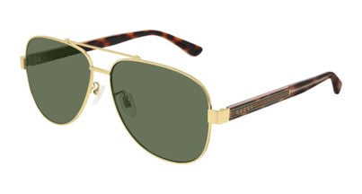 Gucci Green Pilot Men's Sunglasses