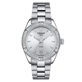 Tissot PR100 Silver Dial Stainless Steel Ladies Watch