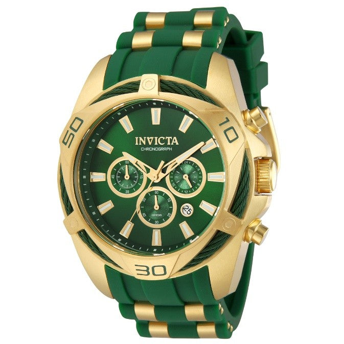 Invicta Bolt Men's Watch - 50mm, Gold, Green