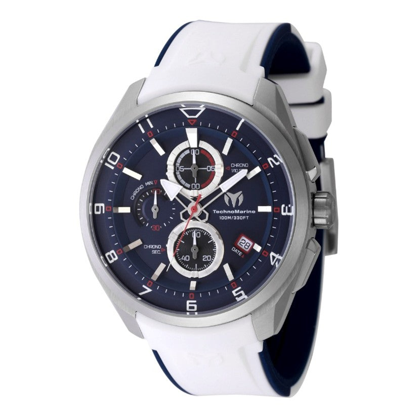 TechnoMarine Ocean Quantum Sport Men's Watch - 44mm, White, Blue