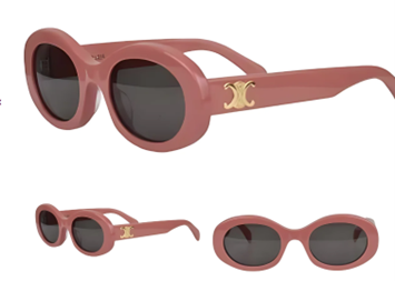 Celine Triomphe Grey Oval Ladies Sunglasses