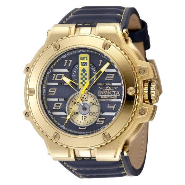 Invicta Racing Downforce Men's Watch - 55.83mm, Yellow, Blue