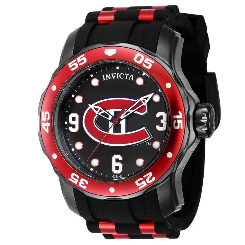 Invicta NHL Montreal Canadiens Men's Watch - 48mm, Black, Red
