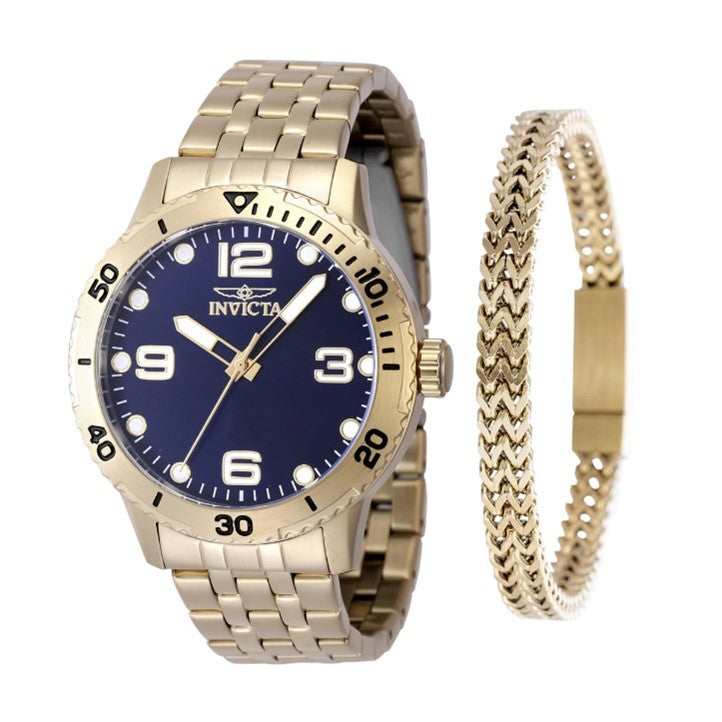 Invicta Specialty Men's Watch - 42mm, Gold With Bracelet Set