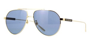 Gucci Grey Pilot Unisex Sunglasses