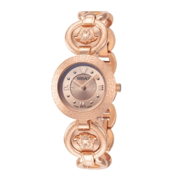 Versace Greca Jewel Quartz Rose Gold Dial Women's Watch