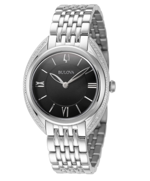 Bulova Classic Quartz Black Dial Women's Watch 30mm