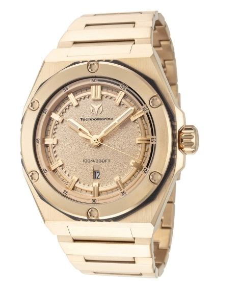TechnoMarine Coral Legacy Quartz Gold Dial Men's Watch 45mm