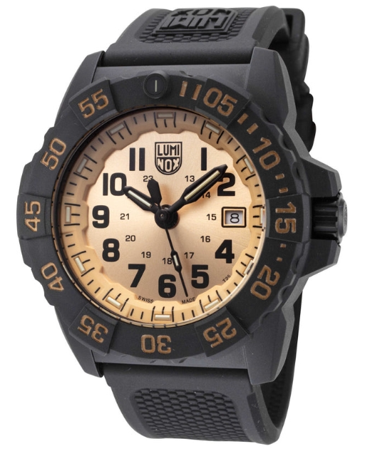 Luminox Navy Seal Quartz Black and Gold Dial Men's Watch