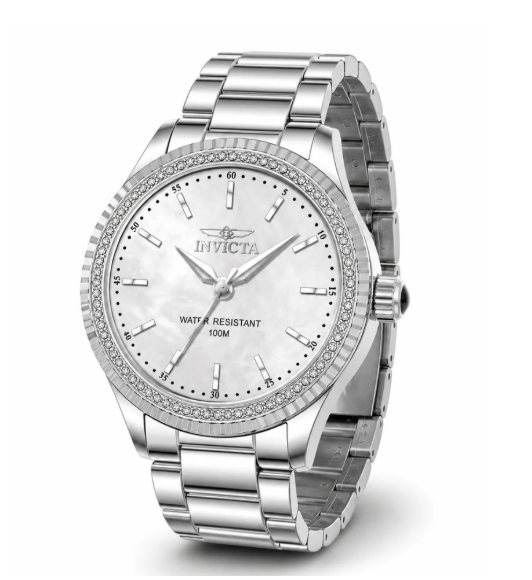 Invicta Angel Unisex Watch w/ Mother of Pearl Dial - 38mm. Steel