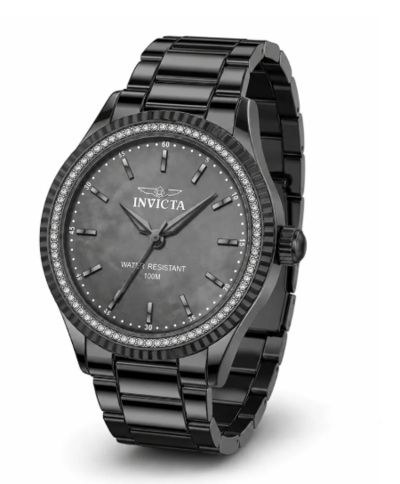 Invicta Angel Unisex Watch w/ Mother of Pearl Dial - 38mm. Black