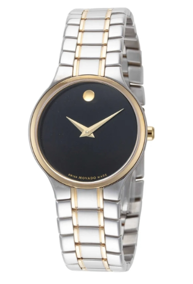 Movado Serio Quartz Black Dial Women's Watch