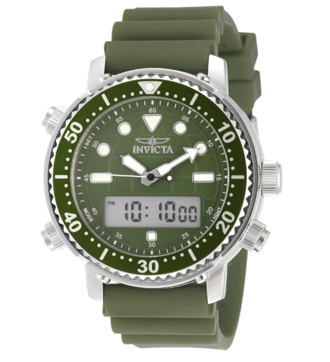Invicta Pro Diver Quartz Green Dial Men's Watch