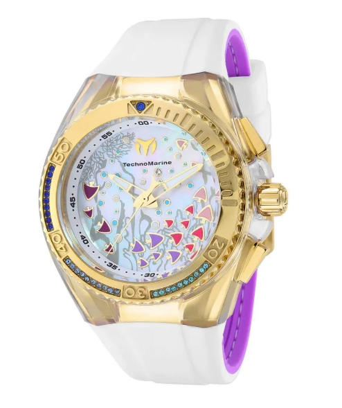 TechnoMarine Cruise Dream Women's Watch w/ Mother of Pearl Dial - 40mm, White, Purple
