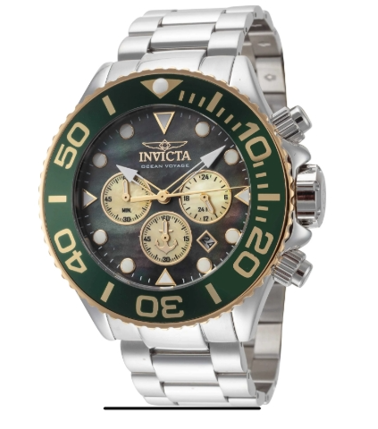 Invicta Ocean Voyage Quartz Black and Gold Dial Men's Watch