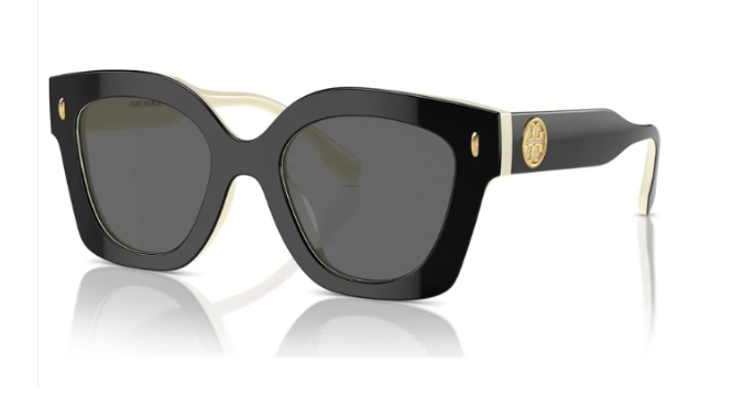 Tory Burch Women's 49mm Black Ivory Sunglasses