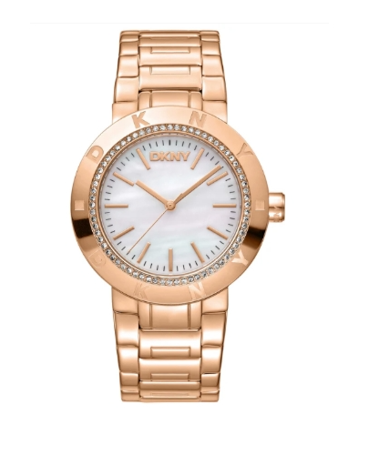 DKNY Evening 36mm White Mother-of-Pearl Dial Women's Quartz Watch