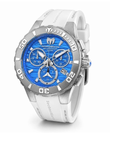 TechnoMarine Cruise Medusa Swiss Ronda Z60 Caliber Men's Watch - 44mm, White