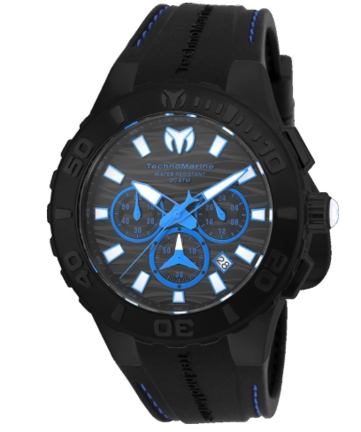 TechnoMarine Cruise Medusa Swiss Ronda Z60 Caliber Men's Watch - 44mm, Black