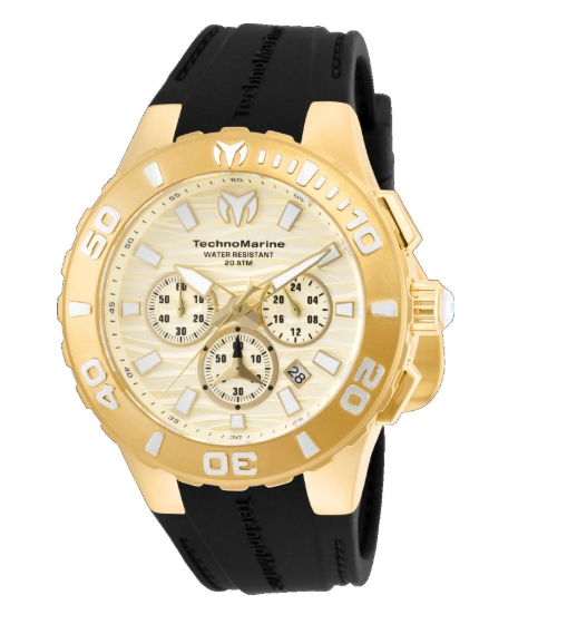 TechnoMarine Cruise Medusa Swiss Ronda Z60 Caliber Men's Watch - 44mm, Black