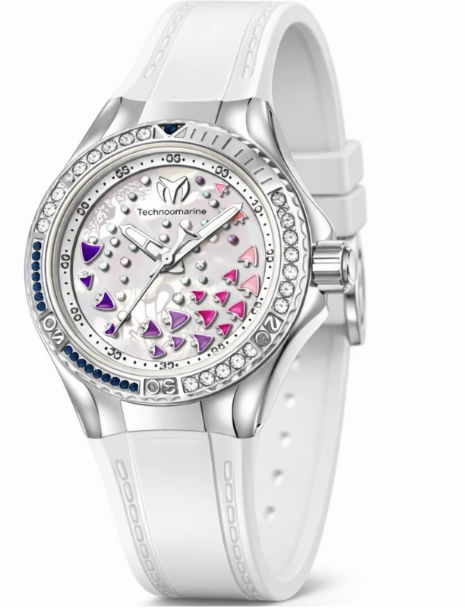 TechnoMarine Cruise Dream Women's Watch w/ Mother of Pearl Dial - 40mm. Purple. White