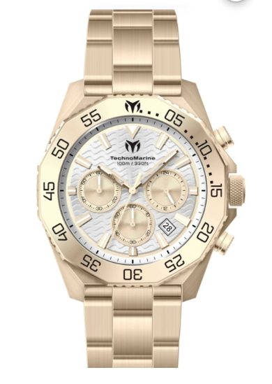 Technomarine Mara Vivo 44mm Silver and Gold Dial Men's Quartz Watch