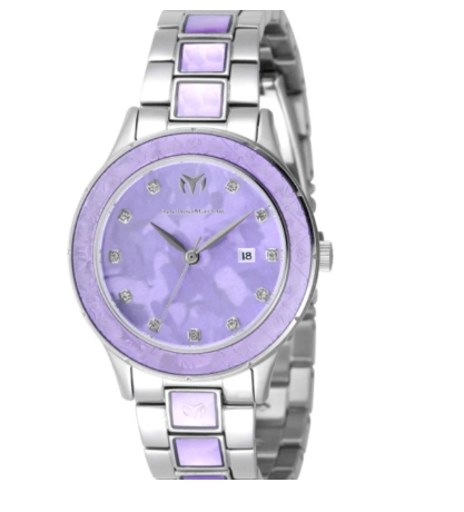 Technomarine Seafoam Glow 33mm Purple Dial Women's Quartz Watch