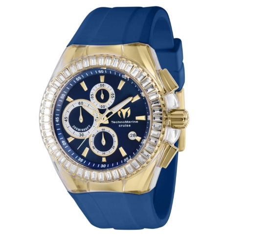 Technomarine Cruise Diamond 45mm Blue Dial Men's Quartz Watch
