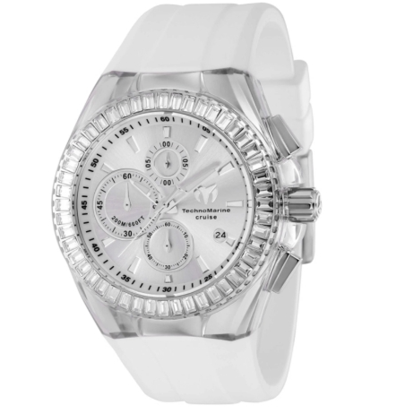Techonomarine Cruise Diamond 45mm Silver Dial Men's Quartz Watch