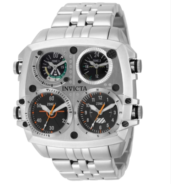 PRE ORDER: Invicta Aviator Zulu Time Silver Dial Men's Quartz Watch