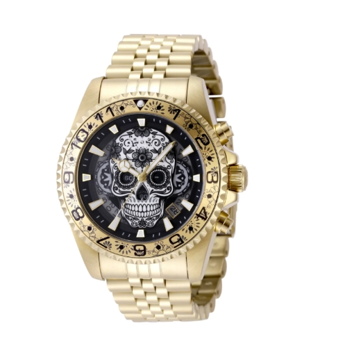 PRE ORDER: Invicta Pro Diver Dia De Los Muertos Men's Watch Gold