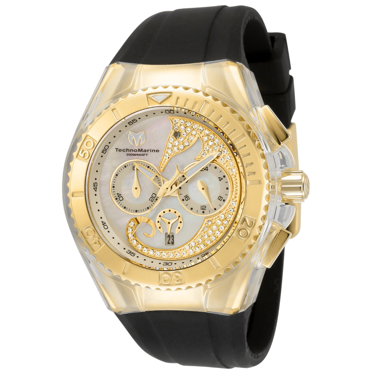 TechnoMarine Women's Watch w/ Mother of Pearl Dial - 40mm, Black