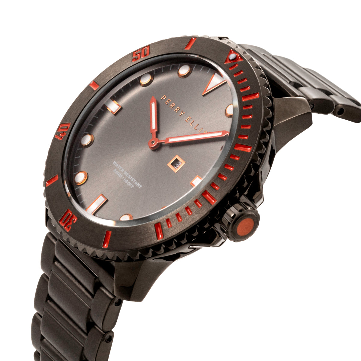 Perry Ellis Deep Diver Men's Watch 46mm, Gunmetal