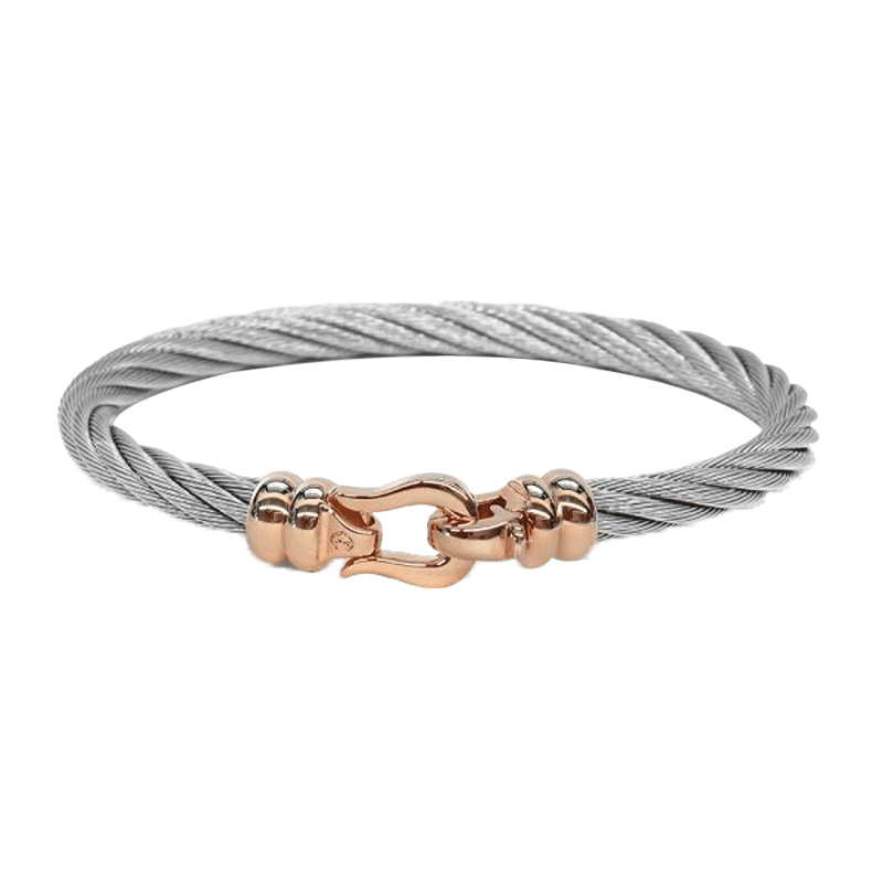 CHARRIOL Stainless Cable And Rose Gold , Size M