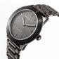 Perry Ellis Unisex Slim Line Men's  - 42mm, Black