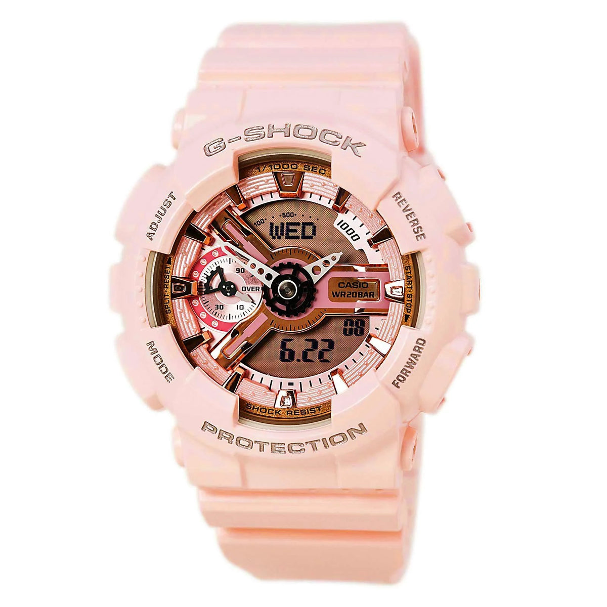 CASIOG-Shock Digital Dial Pink Resin Ladies Watch