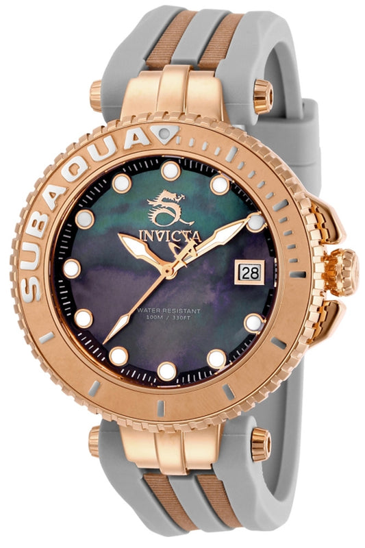 Invicta Subaqua Swiss Ronda 515 Caliber Unisex Watch w/ Mother of Pearl Dial - 40mm, Rose Gold, Light Grey